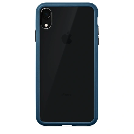 Чехол LAUT ACCENTS TEMPERED GLASS Dark Teal (Blue) for iPhone XR (LAUT_IP18-M_AC_BL)